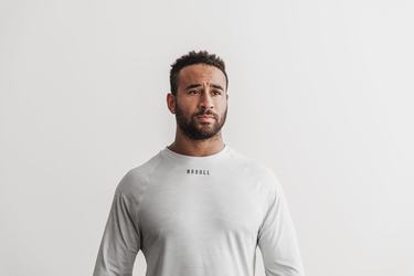 Nobull Lightweight Textured Men's Long Sleeves Camo | Australia (MP2968)